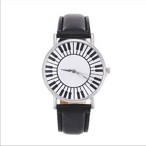 PIANO QUARTZ SILVER WATCH
